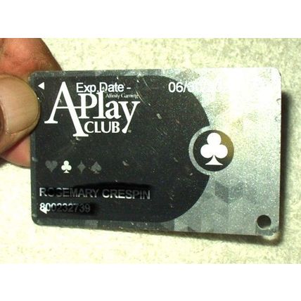 affinity gaming A-play club casino players card 7 locations collectible card
