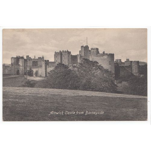 Alnwick Castle from Barneyside Postcard 1914 Northumberland