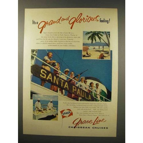 1956 Grace Line Cruise Ad - Grand and Glorious