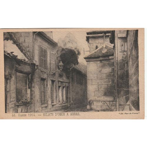 Eclats D'Obus A Arras World War One Damage Postcard (WD187)