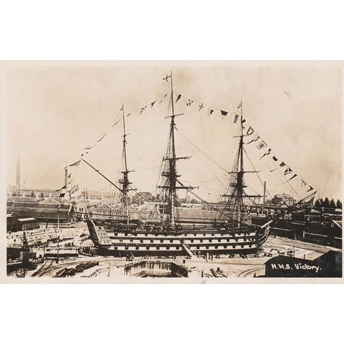 Real Photo H.M.S. Victory Shipping Postcard (S12472)