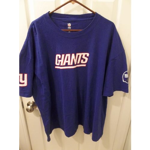 New York Giants NYG Geoff Schwartz Blue NFL Pro Line Football T-Shirt 4XL