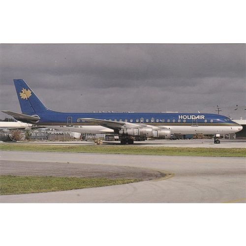 Holidair Douglas DC8 55 Civil Aircraft Postcard (A20248C)