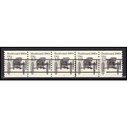 2124a 4.9c Buckboard Fine MNH Dry Gum PNC 2/5 Gap 1R X0562
