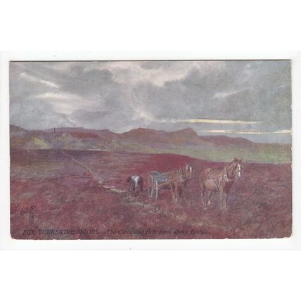 Cleveland Hills from above Kildale Yorkshire Moors Tucks Oilette Art Postcard