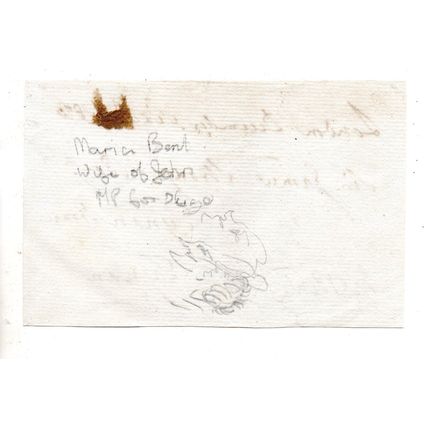 FREE FRONT SENT LONDON TO TYNAN 1820 SIGNED M.BENT WIFE OF JOHN M.P. SLIGO(3777)