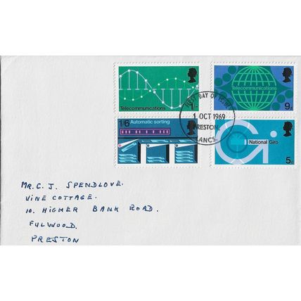 GB 1969 Post Office Technology set FDC Preston pm
