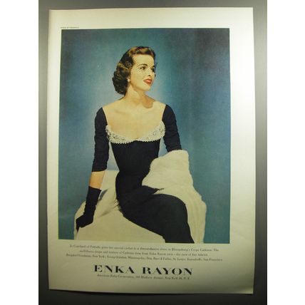 1951 Enka Rayon Advertisement - Jo Copeland of Patullo Dinner-Theatre Dress