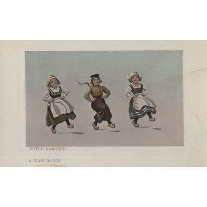 Dutch Darlings Clog Dance Real Photo Postcard