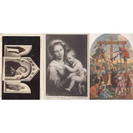 Venezia SM Formosa Madonna & Child Painting Bambino Siena Duccio 3x Postcard s