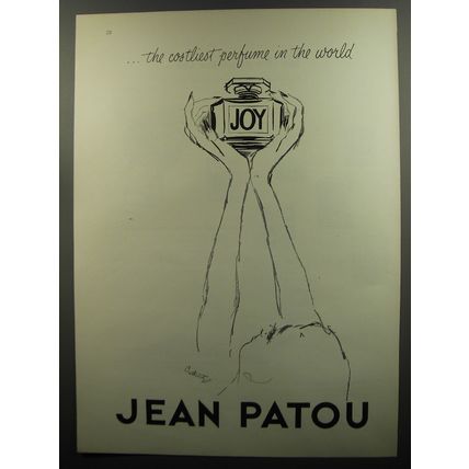 1953 Jean Patou Joy Perfume Ad - The costliest perfume in the world