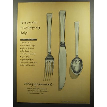 1953 International Continental Silverware Ad - A masterpiece in contemporary