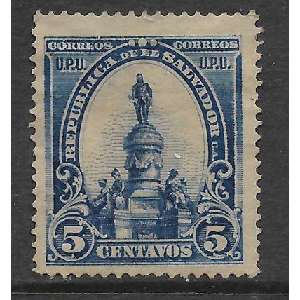 EL SALVADOR 1903 5c BLUE COLUMBUS MONUMENT SG 489 FINE USED
