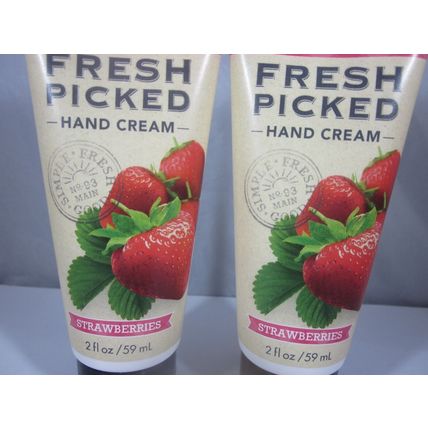 2 tubes Bath & Body Works Hand Cream 2 oz Nourishing Fresh Picked Strawberries