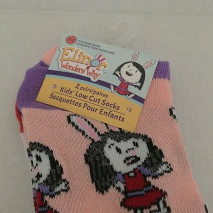 NEW 2 Pairs Elinor Wonders Why Kids Low Cut Socks - Shoe Size 7-2