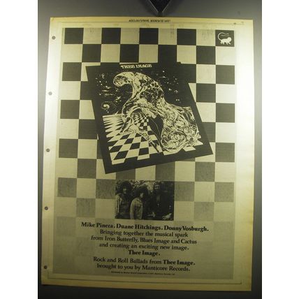 1975 Thee Image Album Ad - Mike Pinera. Duane Hitchings. Donny Vosburgh