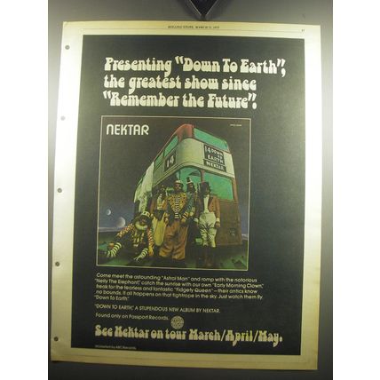1975 Nektar Down To Earth Album Advertisement