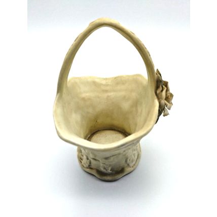 Vintage Bone China Floral Bouquet Easter Basket Ceramic-Porcelain Small -Unique!