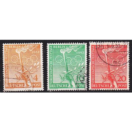 GERMANY BERLIN [1952] MiNr 0088-90 ( O/used ) [01] Olympiade