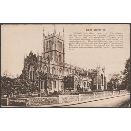 Calne Church, Wiltshire, c.1910 - Tomkins & Barrett Postcard