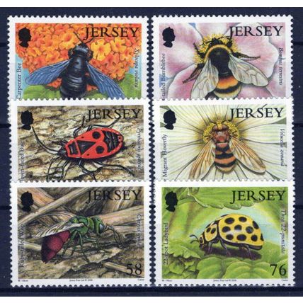 ZAYIX Jersey 1336-1341 MNH Insects Bugs Nature Wasp Ladybug Bee 101623SM17M