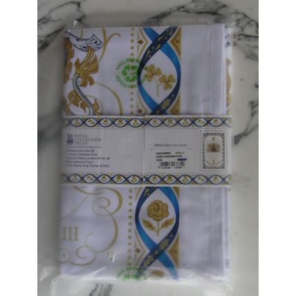 King Charles III 2023 Coronation Cotton Tea Towel -Royal Collection Trust queen