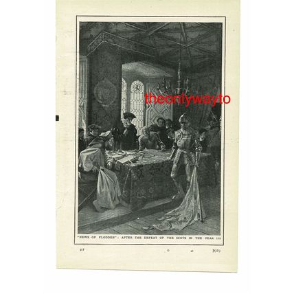 Battlefield Wedding Of Strongbow & Eva (Flodden On Reverse), Book Illustration