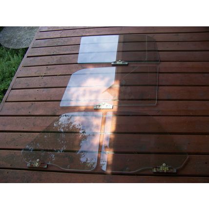 1963 PLYMOUTH VALIANT 2 DOOR SEDAN DOOR & QUARTER PANEL SIDE GLASS OEM 4 PCS