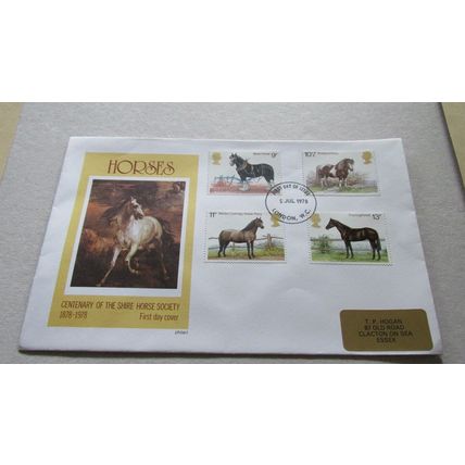 Philart 1978 GB FDC Cover - Shire Horse Centenary