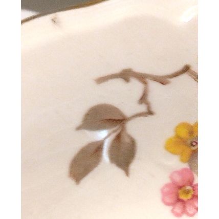 Edwin M Knowles Vtg 1940's Blossom Time 6 Pcs Small Fruit Sauce Bowls 5" Floral