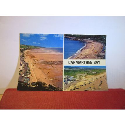 multiview, CARMARTHEN BAY used postcard 1980 pm =