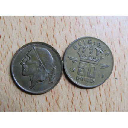 Belgium 1965 50 Centime Belgique (French Text) Coin