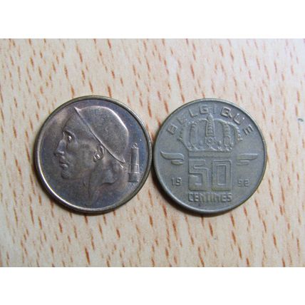 Belgium 1992 50 Centime Belgique (French Text) Coin