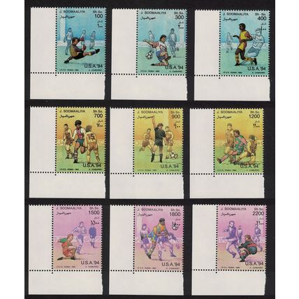 Somalia World Cup Football Championships USA 9v Corners 1994 MNH MI#511-519