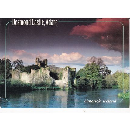 Desmond Castle Adare Ireland Postcard posted creased