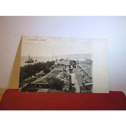 SUEZ CANAL, PORT TEWFIK, EGYPT used antique postcard =