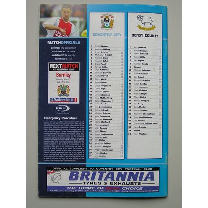 COVENTRY CITY v DERBY COUNTY Div1 28/02/2004
