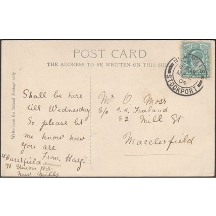 The Viaduct, New Mills, Derbyshire, 1904 - Hyde Postcard