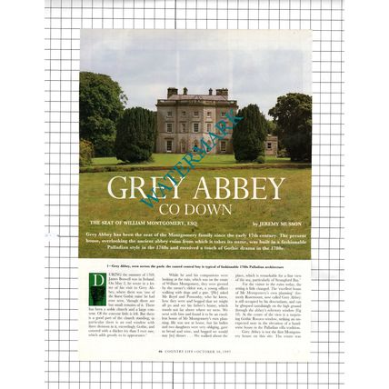 Grey Abbey Co Down Ireland Montgomery - 1997 Article