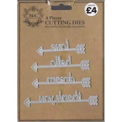 M&C Boutique. Sentiments Die Set. Die Cutting Cardmaking Scrapbooking Crafts