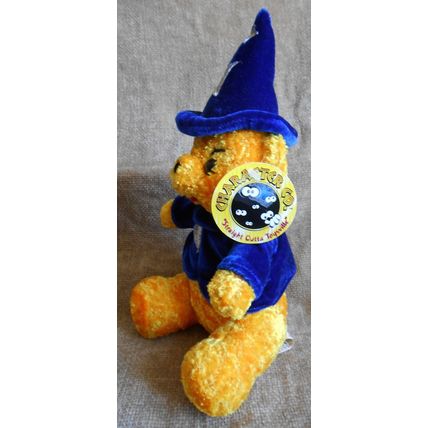 Vintage 1990s Wizard Teddy Bear Soft Plush 24cm Stuffed Toy PMS Character Co.