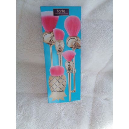 Tarte 5 Piece Let's Flamingle Collection Brush Set New in Box