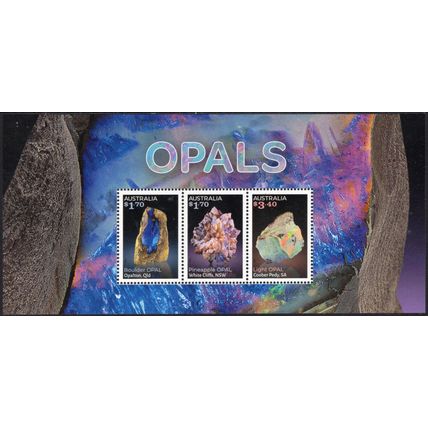 AUSTRALIA: 2025, OPALS DOMESTIC POST, MINT NEVER HINGED MINIATURE SHEET +