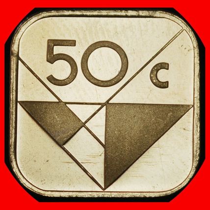 Ⰶ NETHERLANDS (1986-2023): ARUBA★50 CENTS 1986! BEATRIX★UNC★LOW START★NO RESERVE