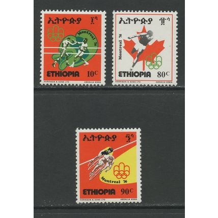Ethiopia 776-778, 1976 Olympics, VF, MNH (ETH189)