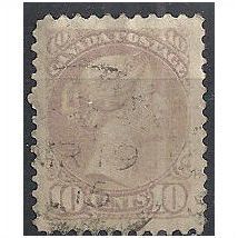 Canada 1876 SG87 10c Pale Lilac Magenta Very Fine Used ..