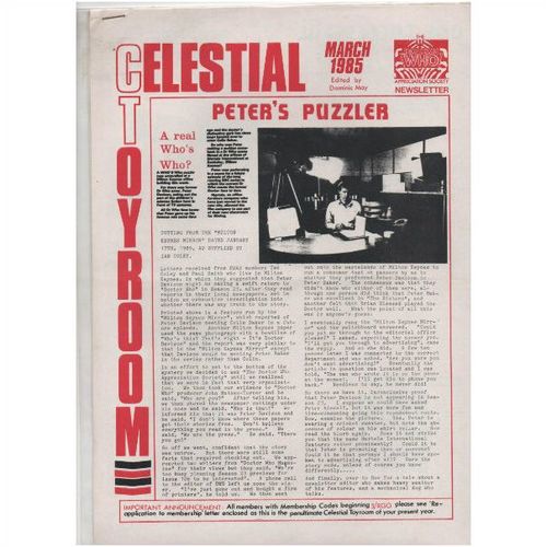 MAGAZINE - DOCTOR WHO: CELESTIAL TOYROOM MARCH 1985
