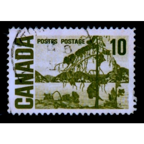 CANADA 1967 SG 585 10c OLIVE GREEN THE JACK PINE FINE USED #