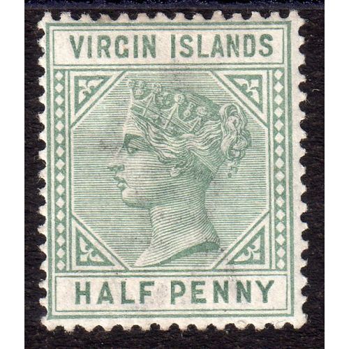 British Virgin Isl Sg27 1/2d Dull Green m/mint (G197)
