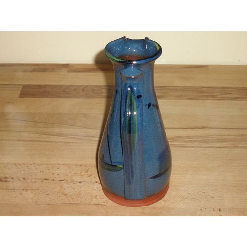 Attractive Blue Glazed Studio Pottery Jug - Marked